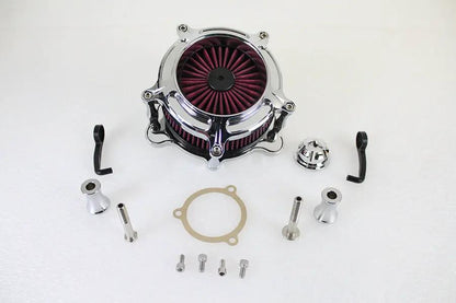 Wyatt Gatling Chrome Exposed Filter Air Cleaner Kit for Harley Davidson FLST (2001-2010) by Wyatt Gatling
