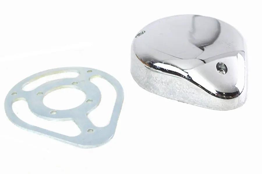 V-Twin 5 Inch Teardrop Linkert Cover Kit Chrome for Harley Davidson FL Models by V-Twin