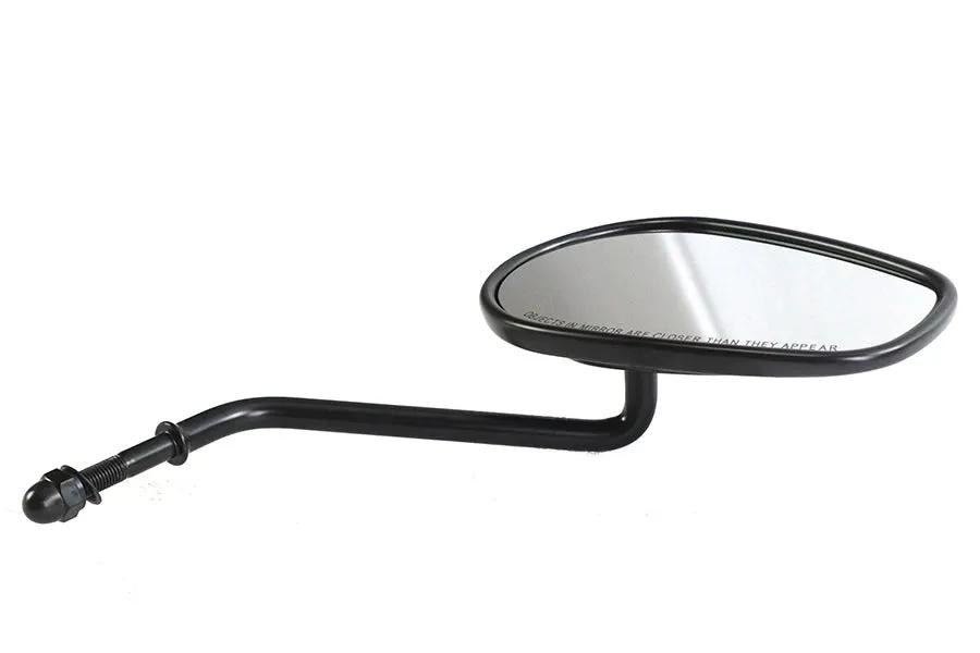 V-Twin Right Hand Long Stems Mirror with Black Finish by V-Twin
