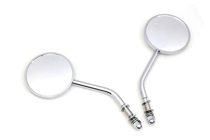 Wyatt Gatling Mini Round Mirror Set Chrome - 3 Inch Diameter with Round Stud Mount by Wyatt Gatling