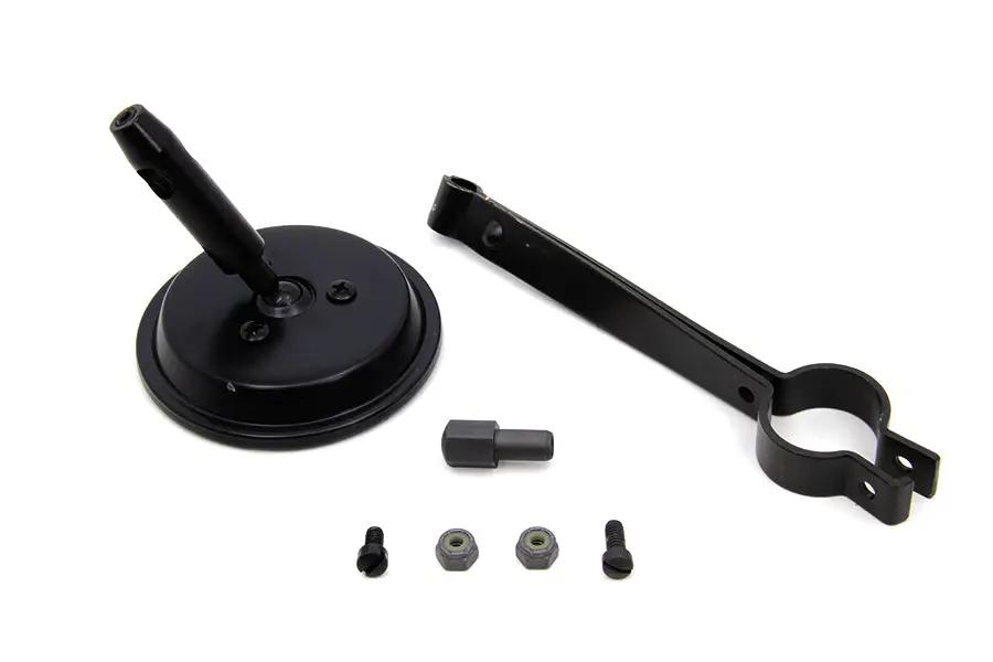 Wyatt Gatling 3 Inch Black Face Retro Mirror Kit with Steel Stamped Stem for 1 Inch Bars by Wyatt Gatling