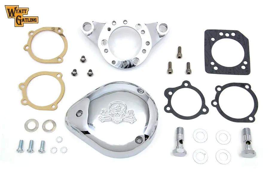 V-Twin Chrome Wyatt Gatling Air Cleaner Assembly for Harley Davidson XL 1991-2000 by V-Twin