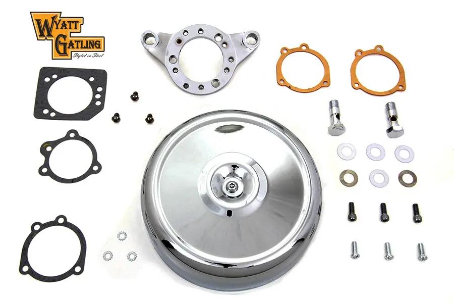 V-Twin Chrome Wyatt Gatling Air Cleaner Assembly for Harley Davidson XL 1991-2000 by V-Twin