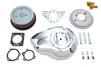 V-Twin Chrome Wyatt Gatling Air Cleaner Assembly for Harley Davidson XL 1991-2000 by V-Twin