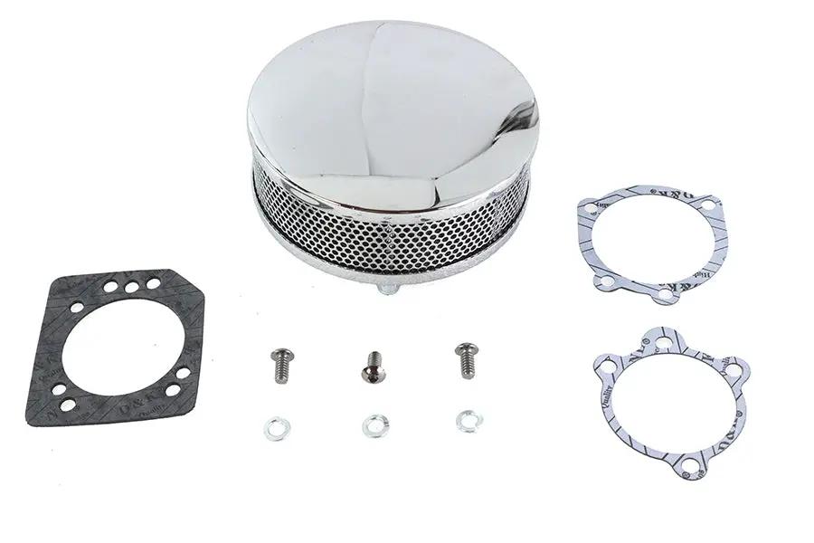 Wyatt Gatling Round Chrome Air Cleaner for Harley Davidson FL 1972-1981 by Wyatt Gatling