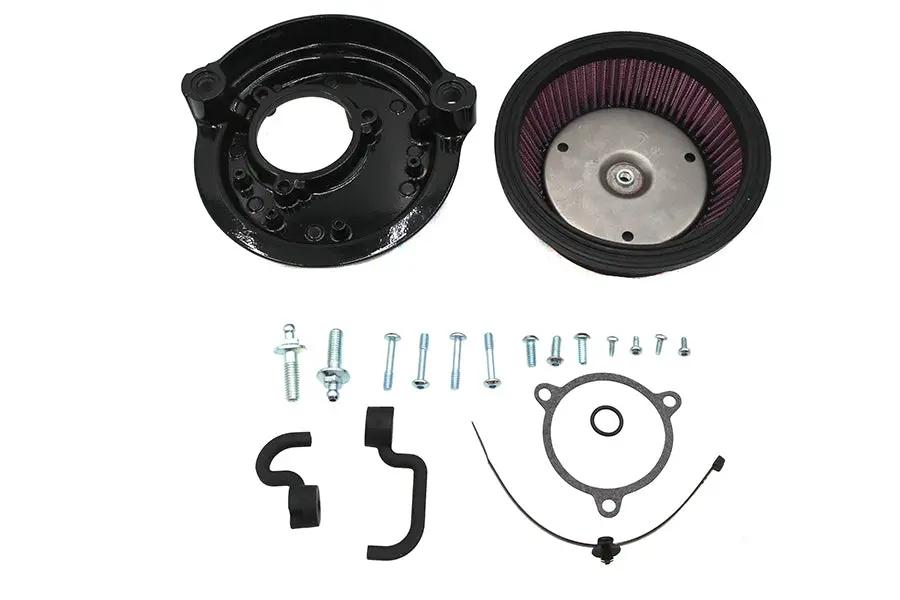 V-Twin Performance Round High Flow Air Cleaner Kit for Harley Davidson FLHR and FLHT Models by V-Twin