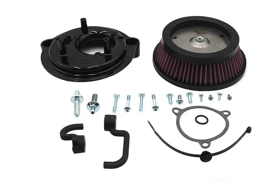 V-Twin Performance Round High Flow Air Cleaner Kit for Harley Davidson FLHR and FLHT Models by V-Twin