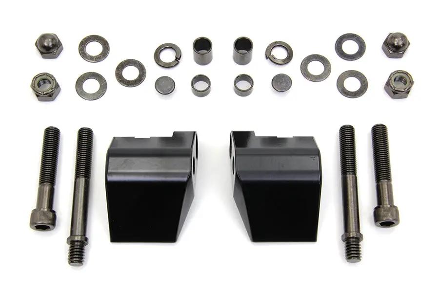 Wyatt Gatling Part 76499B Black Mirror Mount Block for Harley Davidson by Wyatt Gatling