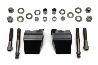 Wyatt Gatling Part 76499B Black Mirror Mount Block for Harley Davidson by Wyatt Gatling