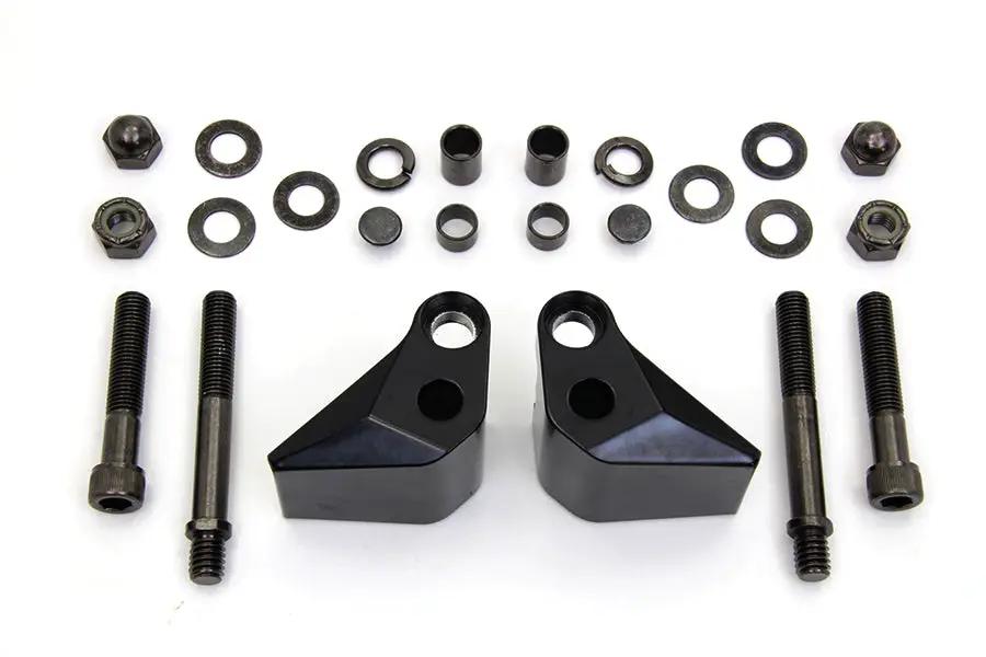 Wyatt Gatling Part 76499B Black Mirror Mount Block for Harley Davidson by Wyatt Gatling