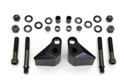 Wyatt Gatling Part 76499B Black Mirror Mount Block for Harley Davidson by Wyatt Gatling