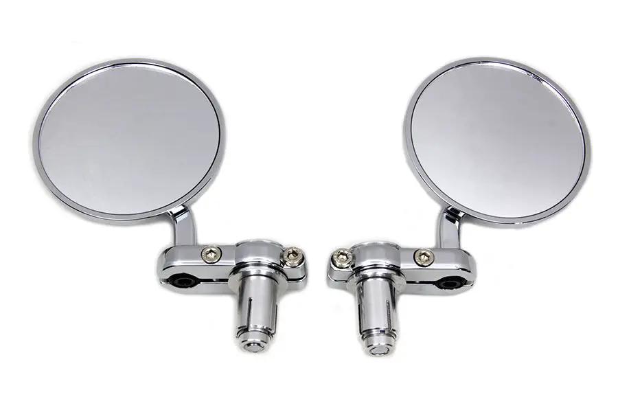 Wyatt Gatling Cafe Style Chrome Mirror Set with Adjustable Hardware - Part 270005 by Wyatt Gatling