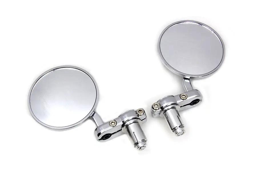 Wyatt Gatling Cafe Style Chrome Mirror Set with Adjustable Hardware - Part 270005 by Wyatt Gatling