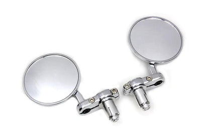 Wyatt Gatling Cafe Style Chrome Mirror Set with Adjustable Hardware - Part 270005 by Wyatt Gatling