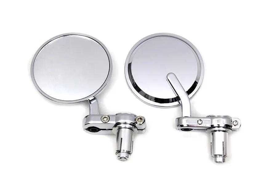 Wyatt Gatling Cafe Style Chrome Mirror Set with Adjustable Hardware - Part 270005 by Wyatt Gatling