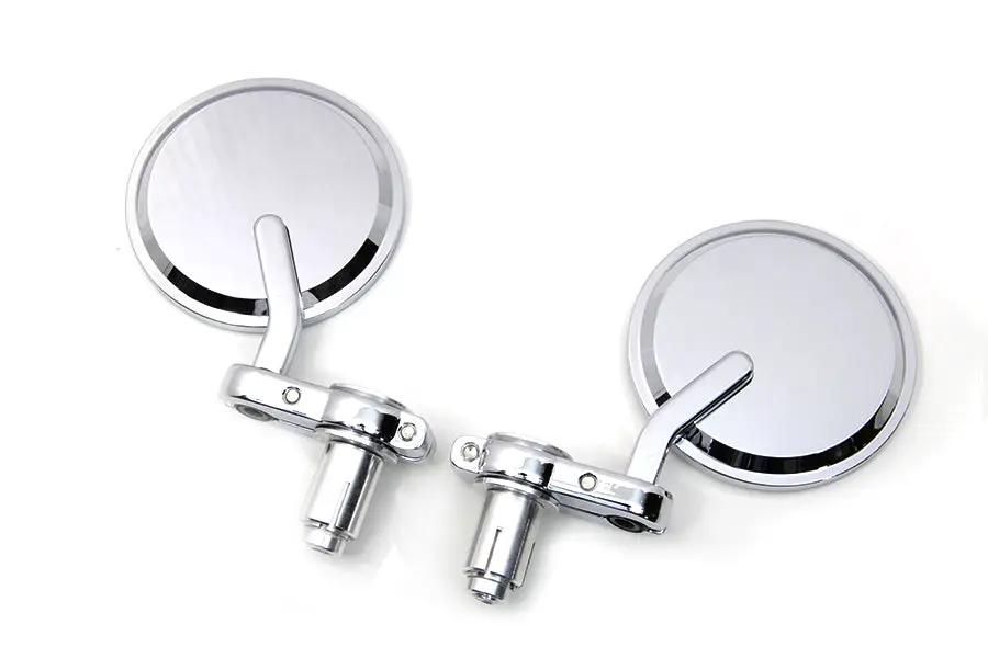 Wyatt Gatling Cafe Style Chrome Mirror Set with Adjustable Hardware - Part 270005 by Wyatt Gatling