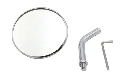 Wyatt Gatling 3 Inch Round Mini Mirror Top Triple Tree Mount Chrome (Part #78960C) by Wyatt Gatling