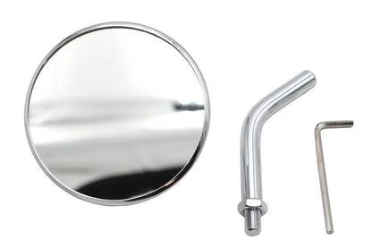 Wyatt Gatling 3 Inch Round Mini Mirror Top Triple Tree Mount Chrome (Part #78960C) by Wyatt Gatling