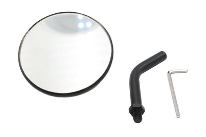 V-Twin 78960 3 inch Round Mini Mirror Top Triple Tree Mount Black by V-Twin
