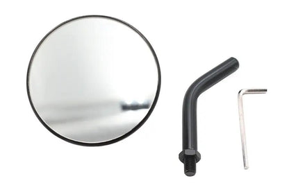 V-Twin 78960 3 inch Round Mini Mirror Top Triple Tree Mount Black by V-Twin