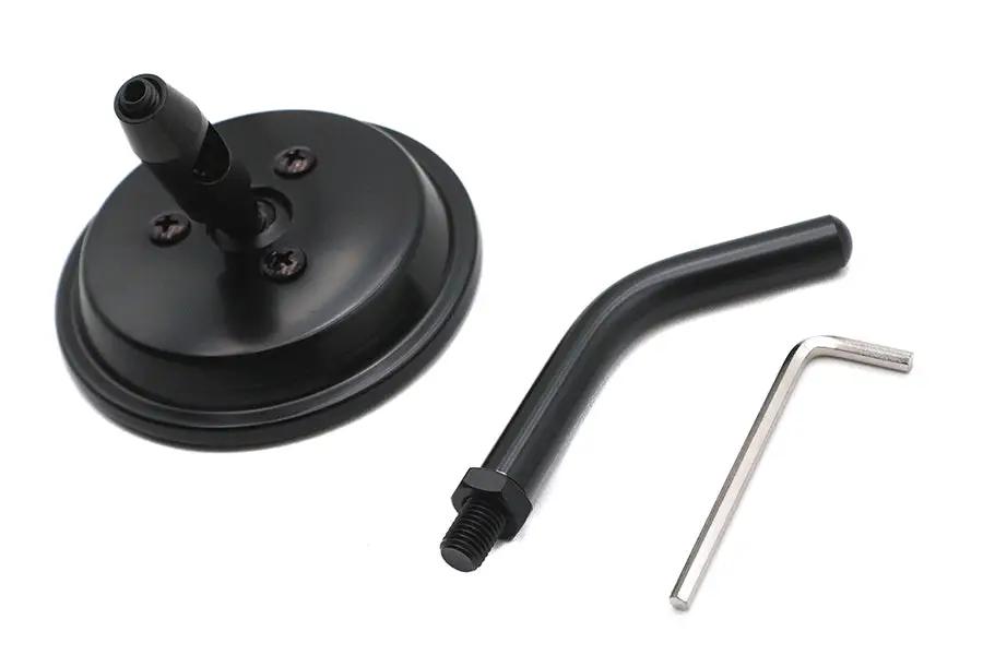 V-Twin 78960 3 inch Round Mini Mirror Top Triple Tree Mount Black by V-Twin