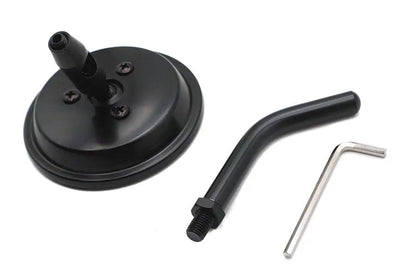 V-Twin 78960 3 inch Round Mini Mirror Top Triple Tree Mount Black by V-Twin