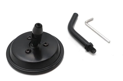 V-Twin 78960 3 inch Round Mini Mirror Top Triple Tree Mount Black by V-Twin