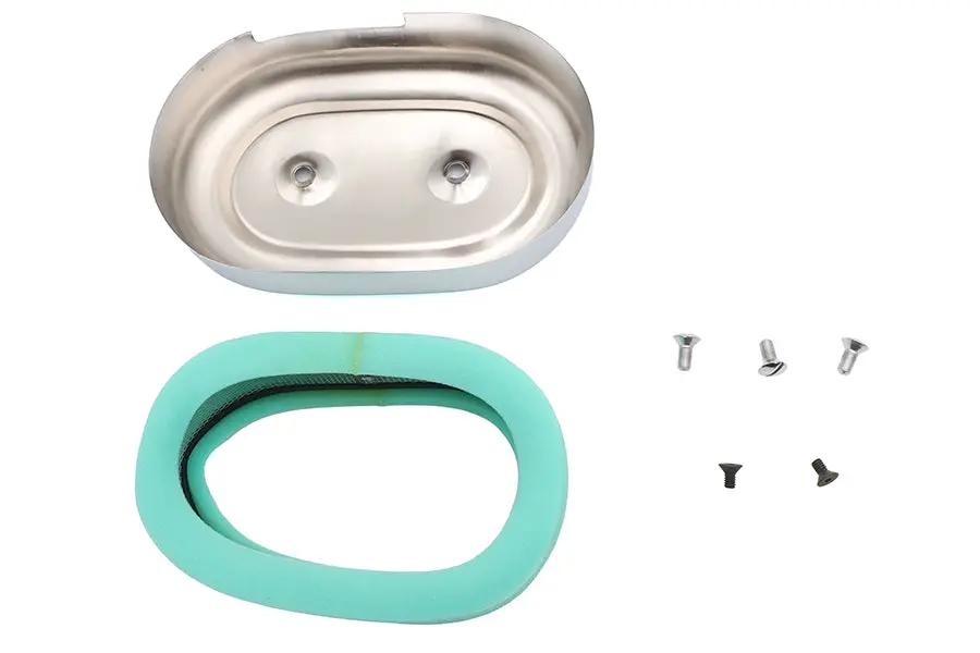 V-Twin M8 Oval Air Cleaner Cover Kit Chrome for Harley Davidson Motorcycles by V-Twin