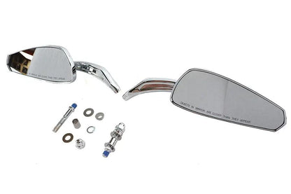 Wyatt Gatling Teardrop Chrome Mirror Set – Left and Right Side with Stud Kit by Wyatt Gatling