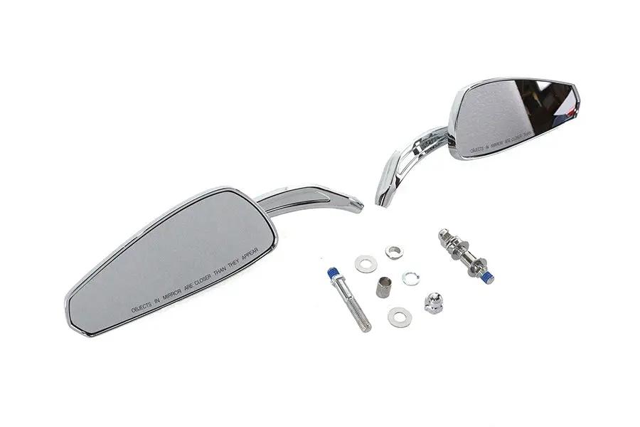Wyatt Gatling Teardrop Chrome Mirror Set – Left and Right Side with Stud Kit by Wyatt Gatling