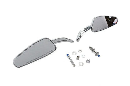 Wyatt Gatling Teardrop Chrome Mirror Set – Left and Right Side with Stud Kit by Wyatt Gatling