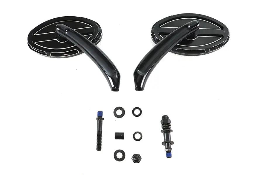 Wyatt Gatling Oblong Mirror Set in Black, Part Number 72313B by Wyatt Gatling