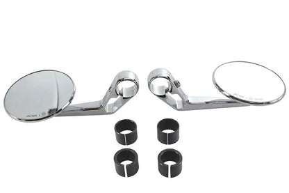 Wyatt Gatling Round Mirror Set in Chrome Finish with Stud Kit by Wyatt Gatling