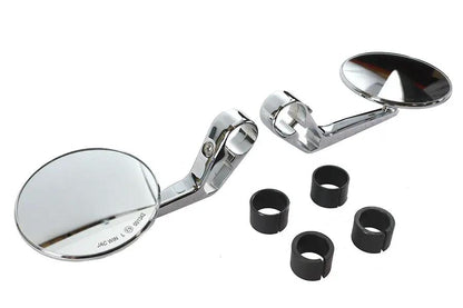 Wyatt Gatling Round Mirror Set in Chrome Finish with Stud Kit by Wyatt Gatling