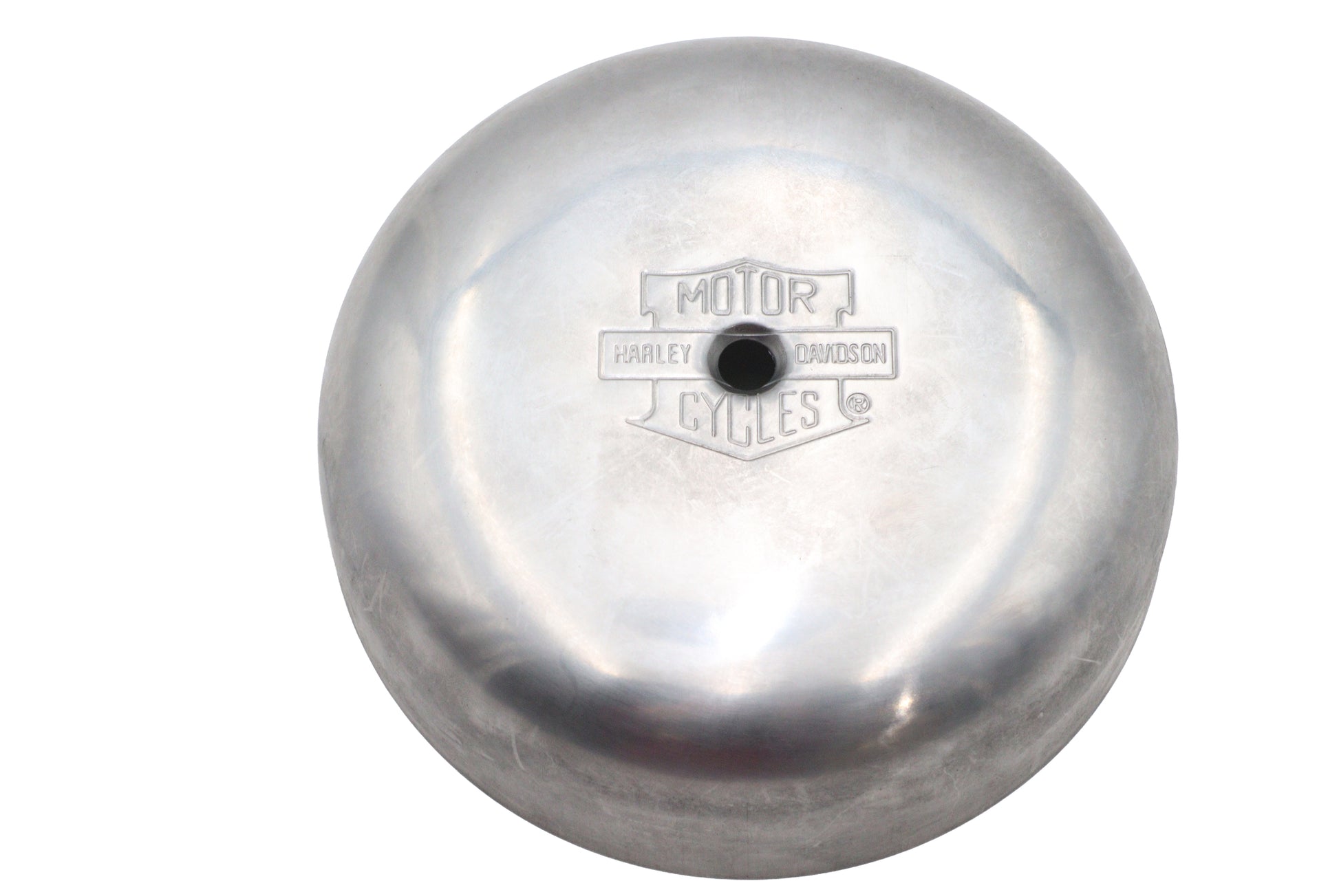 V-Twin 7 Inch Round Chrome Air Cleaner Cover with H-D Logo - Model 70411