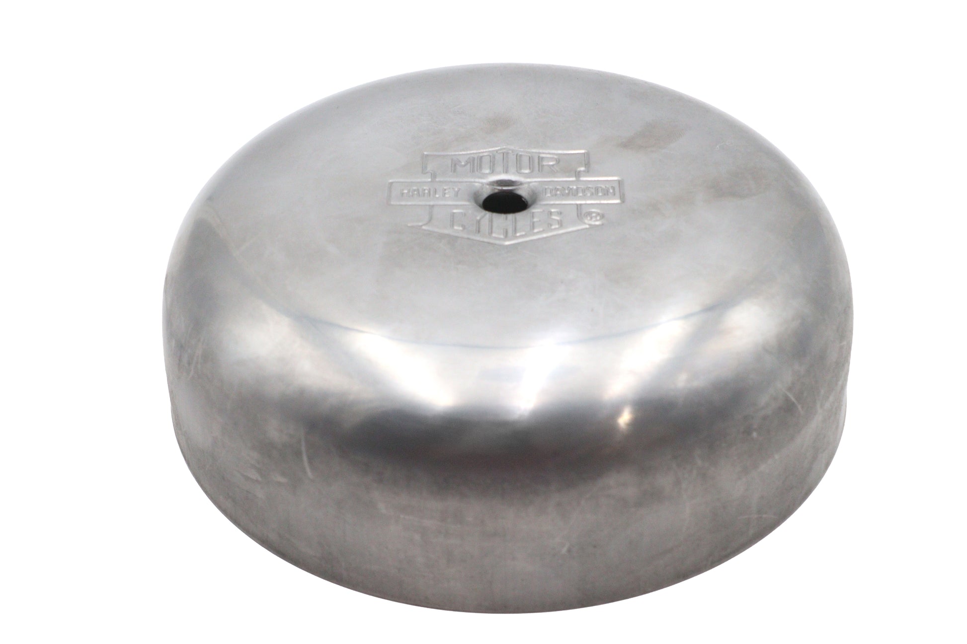 V-Twin 7 Inch Round Chrome Air Cleaner Cover with H-D Logo - Model 70411