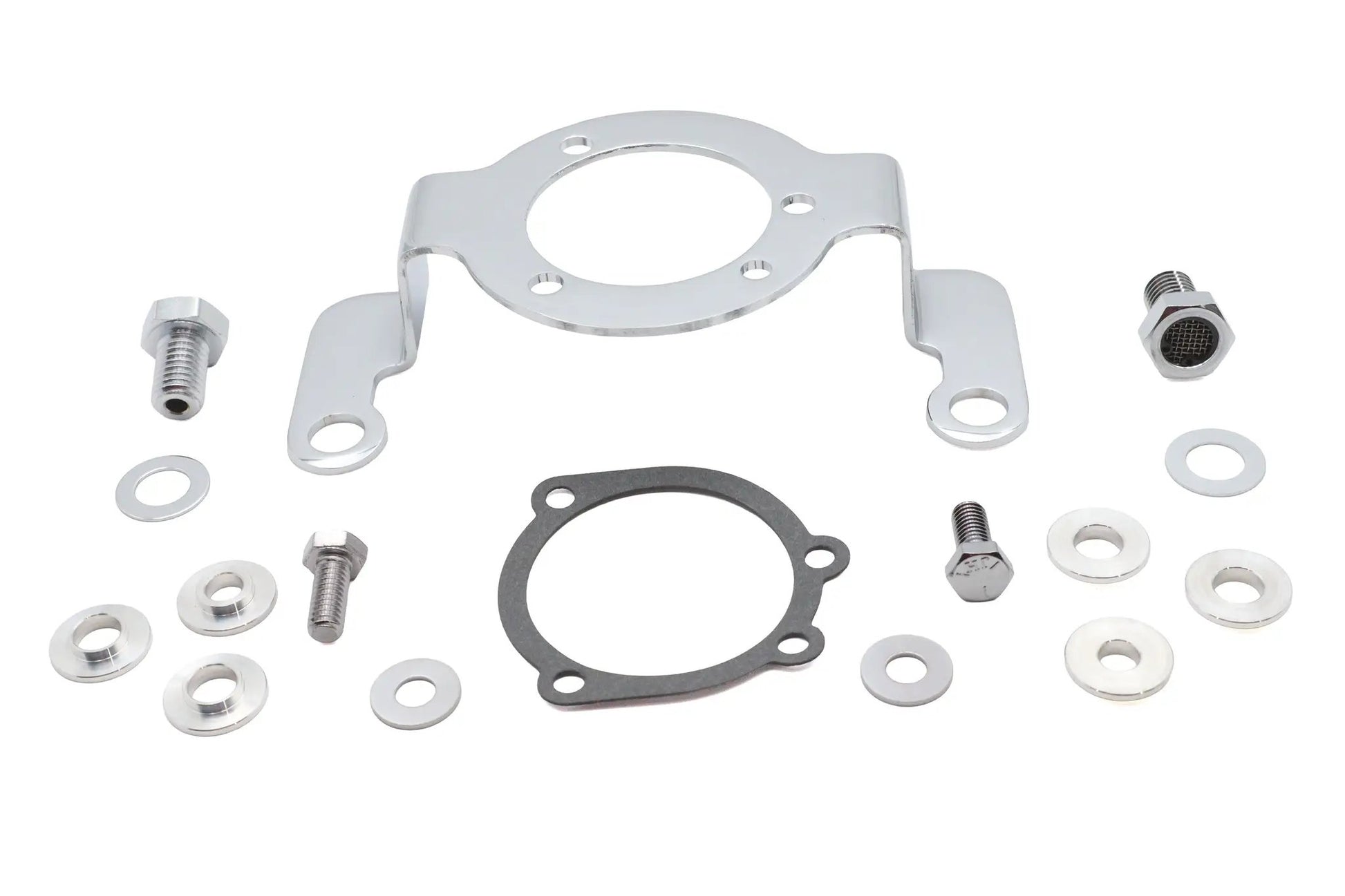 V-Twin Evolution Carburetor Support Kit with Chrome Breather Bolt for Harley Davidson FLT by V-Twin