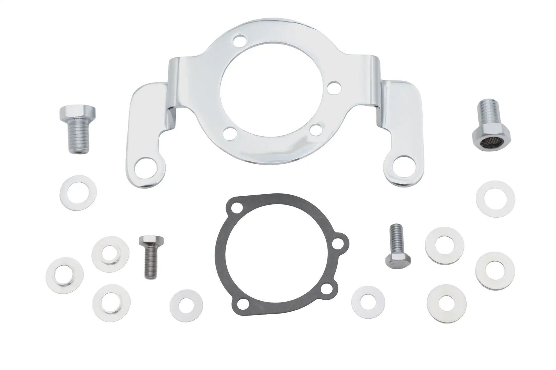 V-Twin Evolution Carburetor Support Kit with Chrome Breather Bolt for Harley Davidson FLT by V-Twin