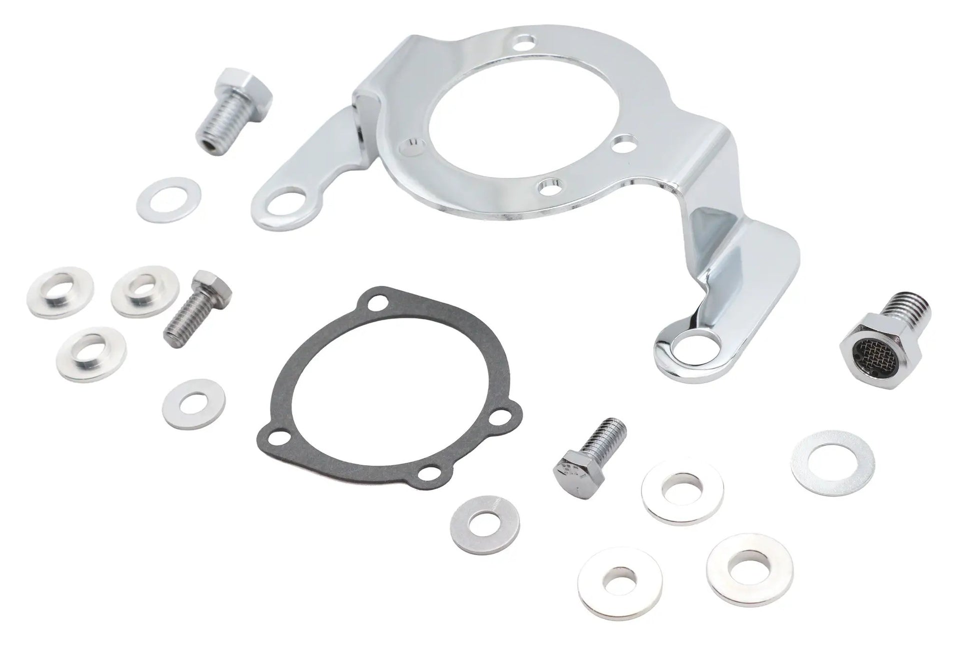 V-Twin Evolution Carburetor Support Kit with Chrome Breather Bolt for Harley Davidson FLT by V-Twin