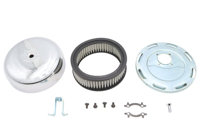V-Twin 34-2715 7-Inch Eagle Iron Linkert Air Cleaner Assembly Chrome