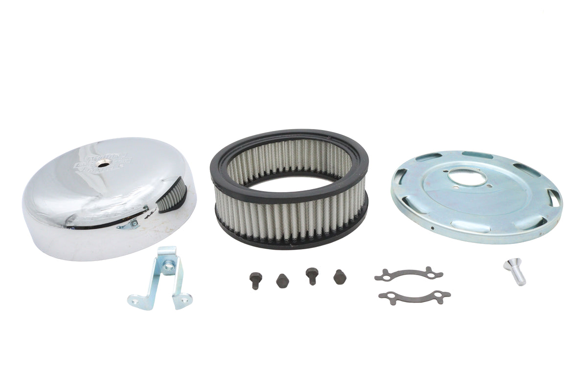 V-Twin 34-2715 7-Inch Eagle Iron Linkert Air Cleaner Assembly Chrome