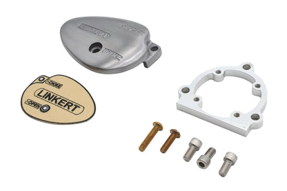 V-Twin Lady Deco Shorty Air Dam Kit for Harley Davidson - Silver Patina Right Side Linkert Air Dam with Adapter by V-Twin