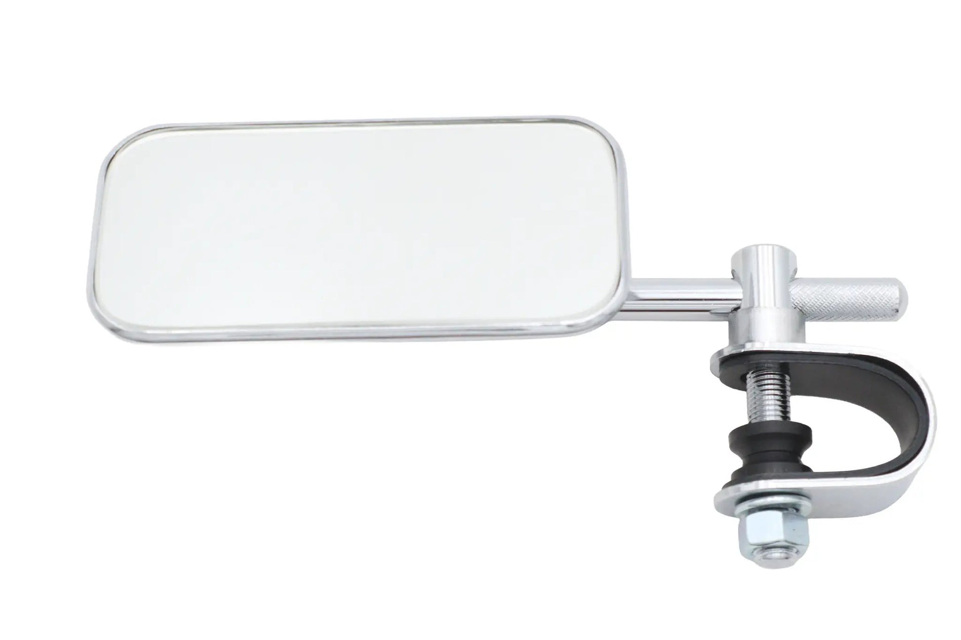 Ultima Chrome Low Profile Chopper Mirror with Short Clamp on Stem for 1 Inch Bars - Part 46-94 by Ultima