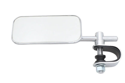 Ultima Chrome Low Profile Chopper Mirror with Short Clamp on Stem for 1 Inch Bars - Part 46-94 by Ultima