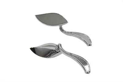 Wyatt Gatling Chrome Billet Siege Mirror Set with Wide Curve Billet Stems for Harley Davidson (Part #270506) by Wyatt Gatling