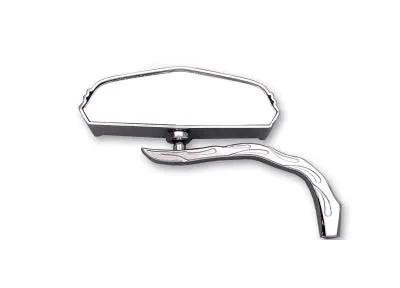 Wyatt Gatling Chrome 5 Skull Mirror with Billet Worm Stem for Harley Davidson by Wyatt Gatling