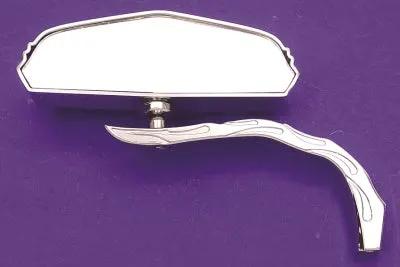 Wyatt Gatling Chrome 5 Skull Mirror with Billet Worm Stem for Harley Davidson by Wyatt Gatling
