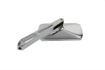 Wyatt Gatling Rectangular Chrome Mirror with Billet Stem for Harley Davidson 1965-1974 by Wyatt Gatling