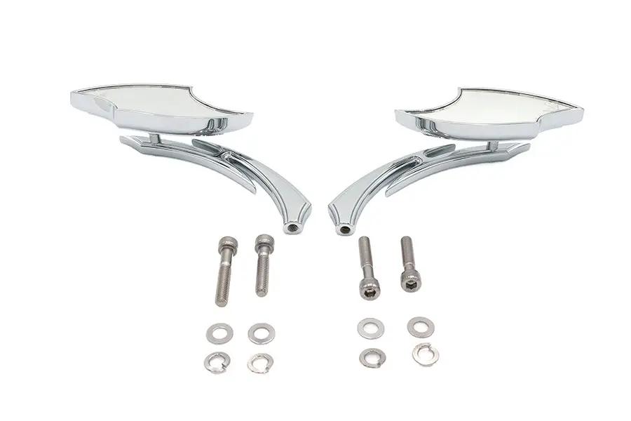 Wyatt Gatling Lucifer Mirror Set with Sickle Stem for Harley Davidson Motorcycles by Wyatt Gatling
