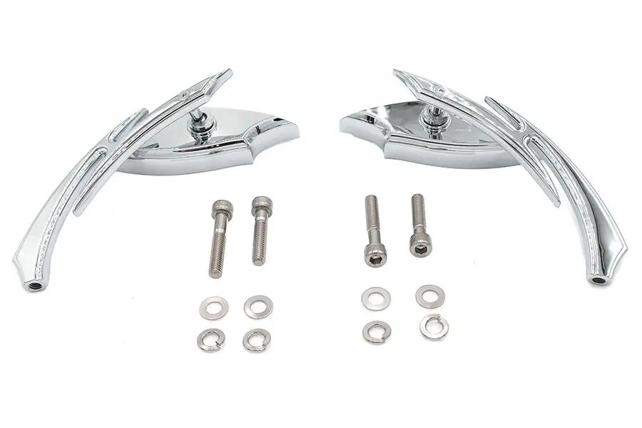Wyatt Gatling Lucifer Mirror Set with Sickle Stem for Harley Davidson Motorcycles by Wyatt Gatling